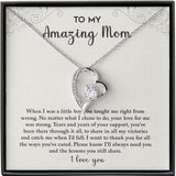 Cifeeo-Christmas gift Mother's Day gift Creative Elegant Trendy Heart Pendant Necklace Decorative Accessories Holiday Mother's Day Gift With Gift Card Box