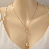 CIFEEO-Lunar Pearl Pendant Necklace