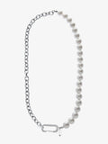 Cifeeo-Pearl Stitching Titanium Steel Chain Necklace