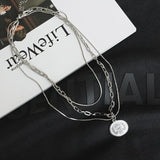 Cifeeo-Portrait Multi-Layer Chain Necklace