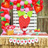 Back to school Cifeeo  105Pcs Strawberry Party Decoration Balloon Garland Kit For Girls 1St 2Nd Birthday Party Supplies Strawberry Theme Decoration