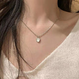 Cifeeo Kpop Heart Chain Choker Necklace For Women collar Goth Necklaces Aesthetic Jewellery Christmas Party Girl halloween New Chocker
