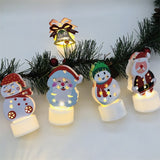 Cifeeo LED Candle Light Ornaments Santa Snowman Night Lamp 1pc New Year Christmas Decorations for Home Xmas Decoration Navidad 2023