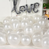 Back to school Cifeeo  10Pcs 12Inch Milk White Pearl Balloons White Clear Transparent Baloon Garland Birthday Party Wedding Decoration Ballon Supplies