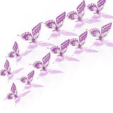 Back to school 12pcs Cake Decorations 3D Hollow Butterflies Happy Birthday Cake Toppers for Birthday Cake Dessert Baby Shower Decor Butterfly