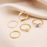 Cifeeo Geometric silver color snake leaf rings set for women punk fashion letter heart Finger Rings 25pcs/set Party Jewelry