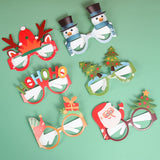 Christmas Gift Christmas Glasses Santa Claus Xmas Tree Elk Paper Glasses Photo Prop Christmas Decor Natal Navidad Decor New Year Kids Gift