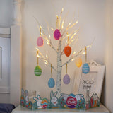 62cm Birch Tree Led Light Easter Decorations For Home Easter Egg Ornaments Hanging Tree Wedding Happy Easter Party Kids Gift