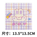Back to school 10pcs Cute Bear Rabbit Snack Ziplock Bag Biscuits Candy Small Packaging Bag 13.5*13.5cm Party Hand-made Snack Packaging Bags
