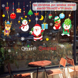 Christmas Gift Santa Claus Christmas Train Window Stickers Merry Christmas Decorations For Home Navidad 2022 Xmas Ornaments Happy New Year 2023