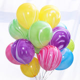 Cifeeo  5/10Pcs 10/12 Inch Agate Marble Latex Balloons Colorful Wedding Birthday Party Decoration Ballons Kids Toys Air Helium Globos