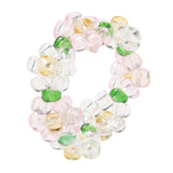 Cifeeo New Cute Transparent Resin Acrylic Handmade Beaded Rhinestone Colourful Geometric Square Round Rings for Women Y2k Jewelry Party