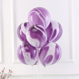 Cifeeo  5/10Pcs 10/12 Inch Agate Marble Latex Balloons Colorful Wedding Birthday Party Decoration Ballons Kids Toys Air Helium Globos