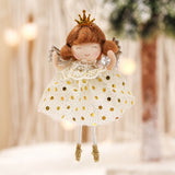 Cifeeo New Year 2023 Gifts Crown Veil Girl Dolls Angel Doll Navidad Xmas Tree Ornaments Christmas Decorations for Home Noel Natal