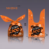 Cifeeo  25/50Pcs Halloween Candy Bags Pumpkin Bat Snack Biscuit Gift Bag Trick Or Treat Kids Favors Halloween Party Decoration Supplies