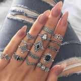 Cifeeo Fashion Ring Sets For Women Vintage Punk Gothic Finger Jewelry Fine Jewelry