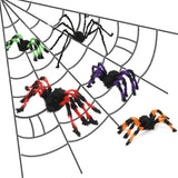 Cifeeo  Super Big Plush Spider Made Of Wire And Plush Black And Multicolour Style For Party Or Halloween Decorations 1Pcs 30Cm,50Cm,75Cm