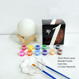 Cifeeo  LED Hand-Painted Moon Lamp Net Red Moon Lamp DIY Graffiti Planet Lamp Bedside Night Lamp Creative Warm Small Ornaments