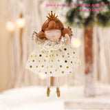 Cifeeo New Year 2023 Gifts Crown Veil Girl Dolls Angel Doll Navidad Xmas Tree Ornaments Christmas Decorations for Home Noel Natal
