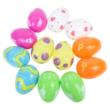 12/24pcs Easter Colorful Plastic Eggs Fillable Gashapon Bunny Egg Shape Candy Mystery Boxes Spring Easter Party Decor Kids Gift