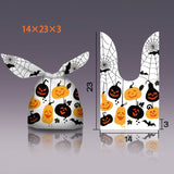 Cifeeo  25/50Pcs Halloween Candy Bags Pumpkin Bat Snack Biscuit Gift Bag Trick Or Treat Kids Favors Halloween Party Decoration Supplies