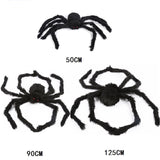 Cifeeo  50Cm/90Cm/150Cm/200Cm Horror Giant Black Plush Spider Halloween Party Decoration Props Kids Children Toys Haunted House Decor