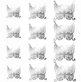 Back to school 12Pcs/Set 3D Hollow Butterfly Wall Sticker Cake Decor Toppers Wedding Decoration Living Room Home Decor Butterflies Stickers