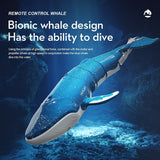 Cifeeo Mini RC Boat 2.4G Water Spray Dive Whale Dual Propellerf Drive Waterproof Wireless Remote Control Whale Shark Toys for Children