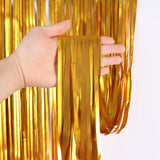 Cifeeo Party Backdrop Curtains Glitter Gold Tinsel Fringe Foil Curtain Birthday Wedding Decoration Adult Anniversary Decor