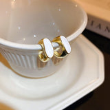 Back to school New Arrival Stud Earrings Fashion Metal Women Classic Oil Earrings Simple Female Jewelry
