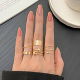 Cifeeo 3-16PC Fashion Ring Sets For Women Vintage Punk Gothic Finger Jewelry Fine Jewelry  Boys Girls Party Gifts