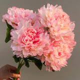 Simulation 5 Heads of Rich and Honorable Peony Bouquet Living Room Home Decoration Indoor Wedding Table Fake Artifical Flowers