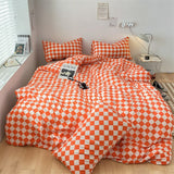 Cifeeo Fashion Checkerboard Cotton Bedding Set Plaid Duvet Cover 220x240 Bed Sheet Pillowcases Comforter Cover Luxury Soft Bed Linen