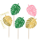 Cifeeo  Wild Amimals Cake Topper Safari Jungle Animal Cake Flag Palm Leaves Boy Girl Birthday Party Decoration Kid Forest Party Supplies