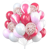 Cifeeo  10/20/30Pcs Pink Gold Confetti Balloons Set Chrome Metallic Ballon Birthday Party Wedding Decoration Wedding Anniversary Globos