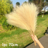 Black Friday Cifeeo  70-120Cm Artificial Pampas Grass Fake Reed Plants Bouquet  Wedding Decoration Home Living Room DIY Vase Decoration Tail Grass