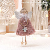 Cifeeo New Year 2023 Gifts Crown Veil Girl Dolls Angel Doll Navidad Xmas Tree Ornaments Christmas Decorations for Home Noel Natal