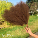 Black Friday Cifeeo  70-120Cm Artificial Pampas Grass Fake Reed Plants Bouquet  Wedding Decoration Home Living Room DIY Vase Decoration Tail Grass