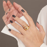 Cifeeo Classic Style Stacking Stainless Steel Rings For Woman Fashion Charm Jewelry Size 5 6 7 Jewelry Finger Accessories Gifts