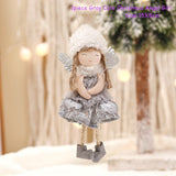 Cifeeo New Year 2023 Gifts Crown Veil Girl Dolls Angel Doll Navidad Xmas Tree Ornaments Christmas Decorations for Home Noel Natal