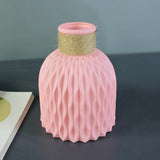 Back To School Modern Flower Vase Imitation Ceramic Flower Pot Decoration Home Plastic Vase Flower Arrangement Nordic Style Home Decoration