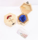 Wooden Box Luminous Rose Soap Flower Love Gift Box Birthday Valentine's Day Gift Giveaway Aromatherapy Artificial Flowers