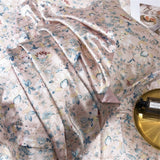 Cifeeo Mulberry Silk 4 Pieces Comforter Bedding Set, 1PC Duvet Cover, 1PC Bed Sheet, 2PCS Pillowcases, Luxury Home Textiles Bedclothes