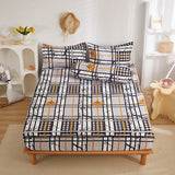 Cifeeo Cute Animals Printed Fitted Sheet Mattress Cover with All-Around Elastic Rubber Band Washed Cotton Bedsheet Bed Linenseo
