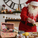 Christmas Gift 3/6/9/12Pcs Kraft Paper Candy Boxes Merry Christmas Cookie Gift Box Clear Window Packaging Bag Party Favor New Year Decoration