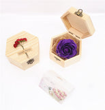 Wooden Box Luminous Rose Soap Flower Love Gift Box Birthday Valentine's Day Gift Giveaway Aromatherapy Artificial Flowers