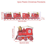 Christmas Gift Christmas Tree Decoration Electroplating Painted Train Candy Pendant Navidad 2023 New Year Christmas Decor Kid Xmas Gift