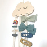 Back to school Nordic Wooden Cloud Baby Hair Clips Holder Princess Girls Hairpin Hairband Storage Pendant Jewelry Organizer Wall Ornaments