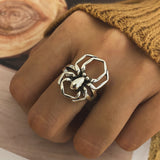 Cifeeo Punk Gothic Chain Snake Rings Set For Women Men Vintage Silver Plated Heart Butterfly Retro Finger Rings Fashion Jewelry Gfits
