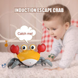 Cifeeo Electric Induction Escape Crab Toys Projection Interactive Toy Musical Simulated Crawling Toys Educational Toys for Kids Gifts